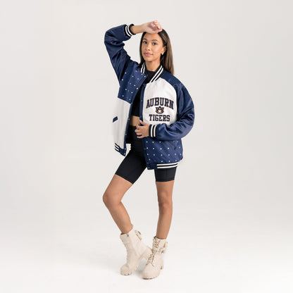 AUBURN TIGERS REFINED RIVALRY THROWBACK VARSITY BOMBER JACKET