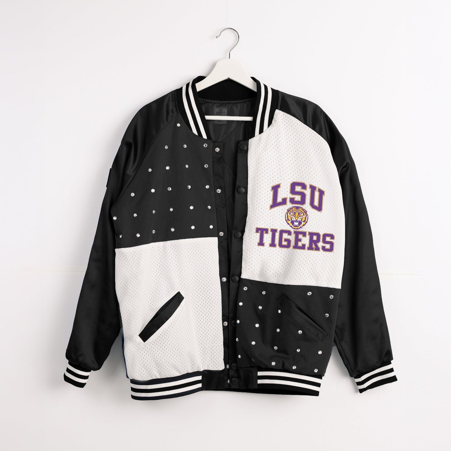 LSU TIGERS REFINED RIVALRY THROWBACK VARSITY BOMBER JACKET