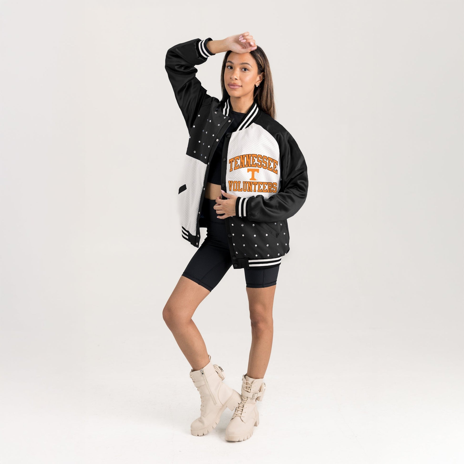 TENNESSEE VOLUNTEERS REFINED RIVALRY THROWBACK VARSITY BOMBER JACKET