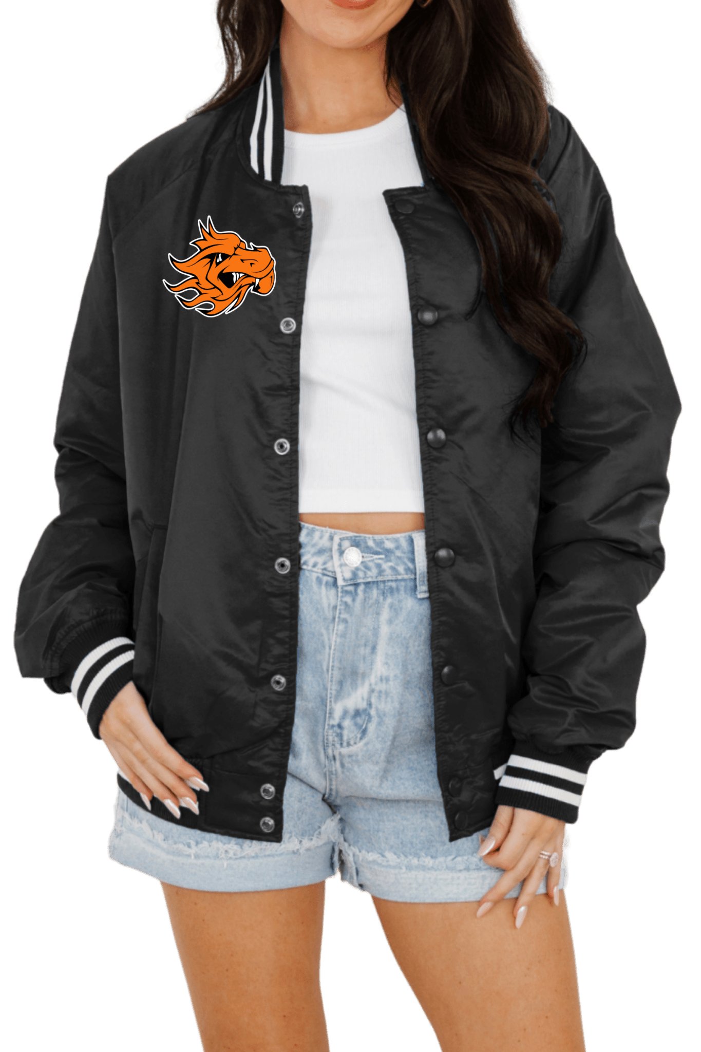 DEWAR DRAGONS SPORT STRIPE VARSITY JACKET - The Club
