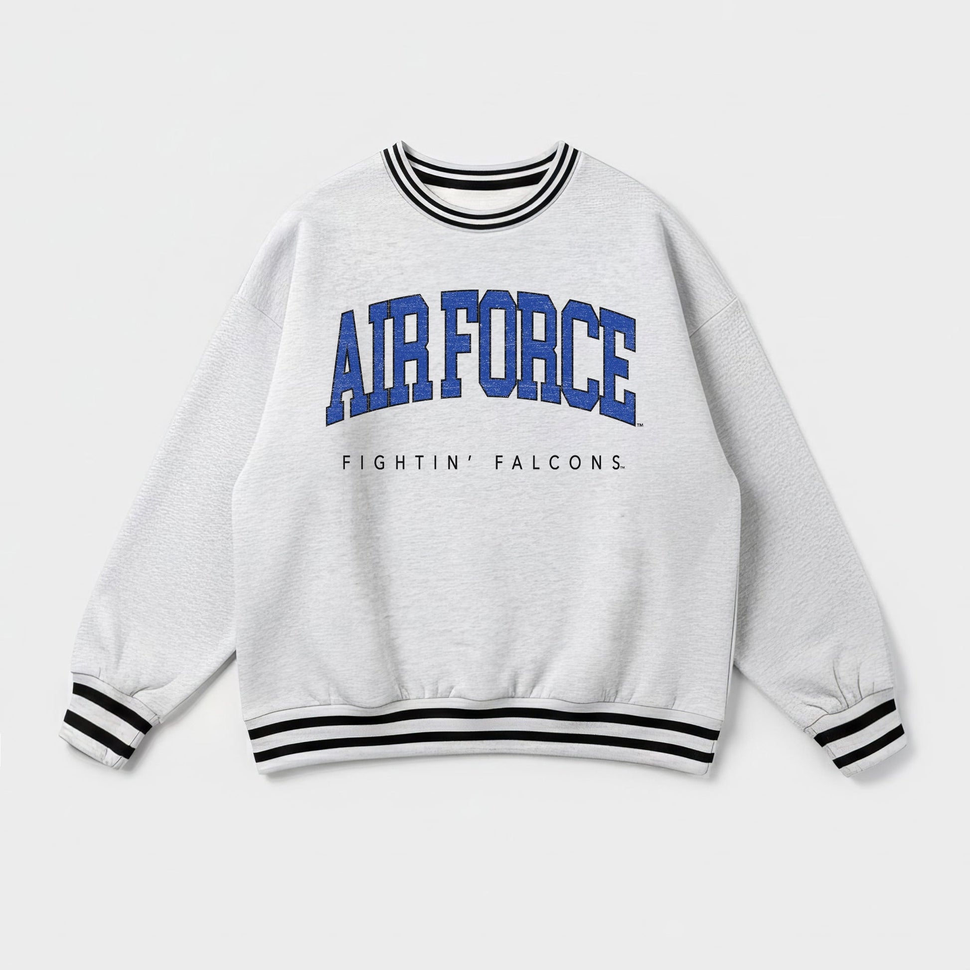 AIR FORCE FALCONS EASY ENERGY CREW FLEECE RINGER STRIPE SWEATSHIRT