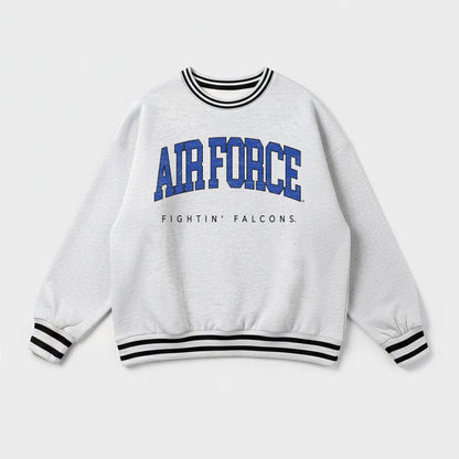 AIR FORCE FALCONS EASY ENERGY CREW FLEECE RINGER STRIPE SWEATSHIRT