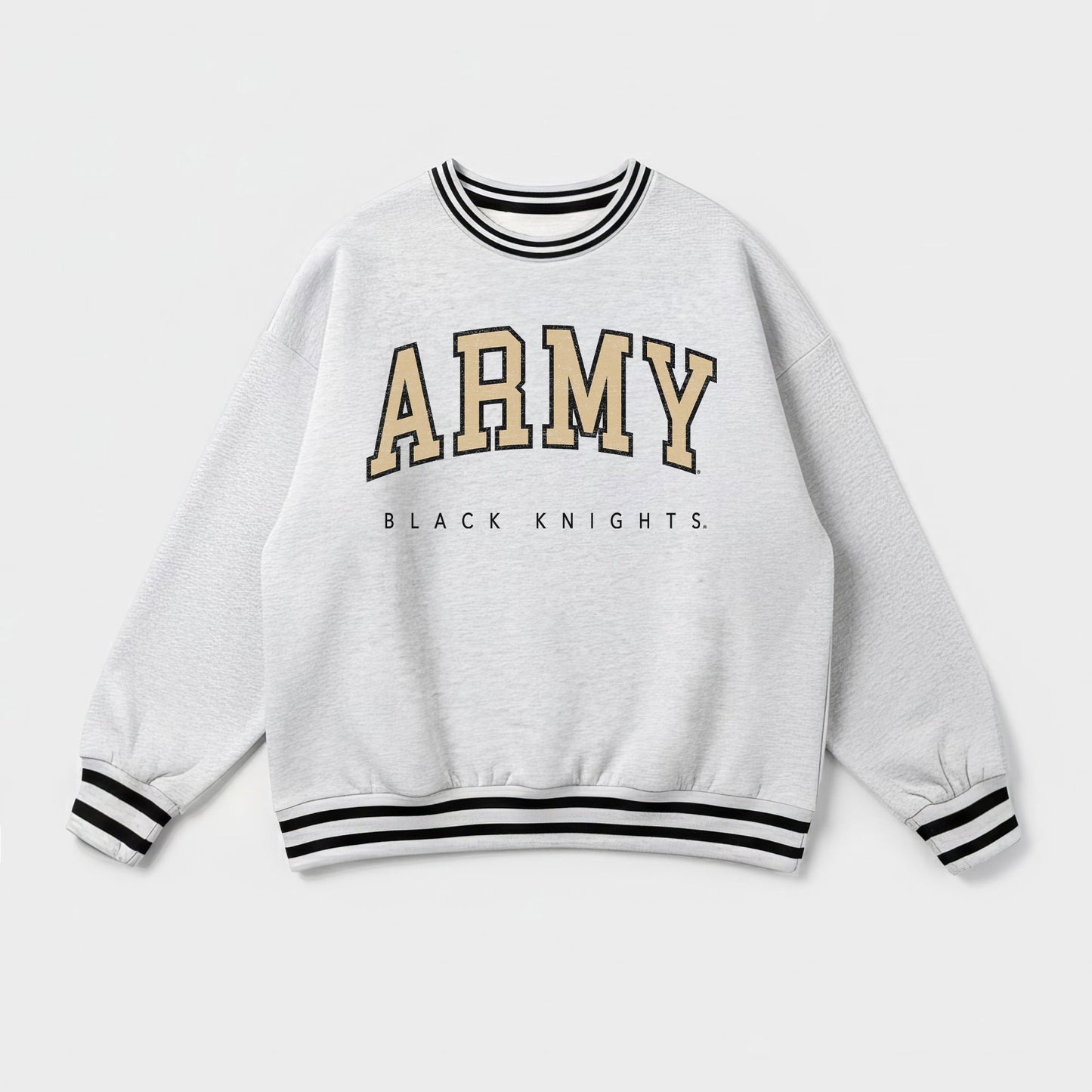 ARMY BLACK KNIGHTS EASY ENERGY CREW FLEECE RINGER STRIPE SWEATSHIRT