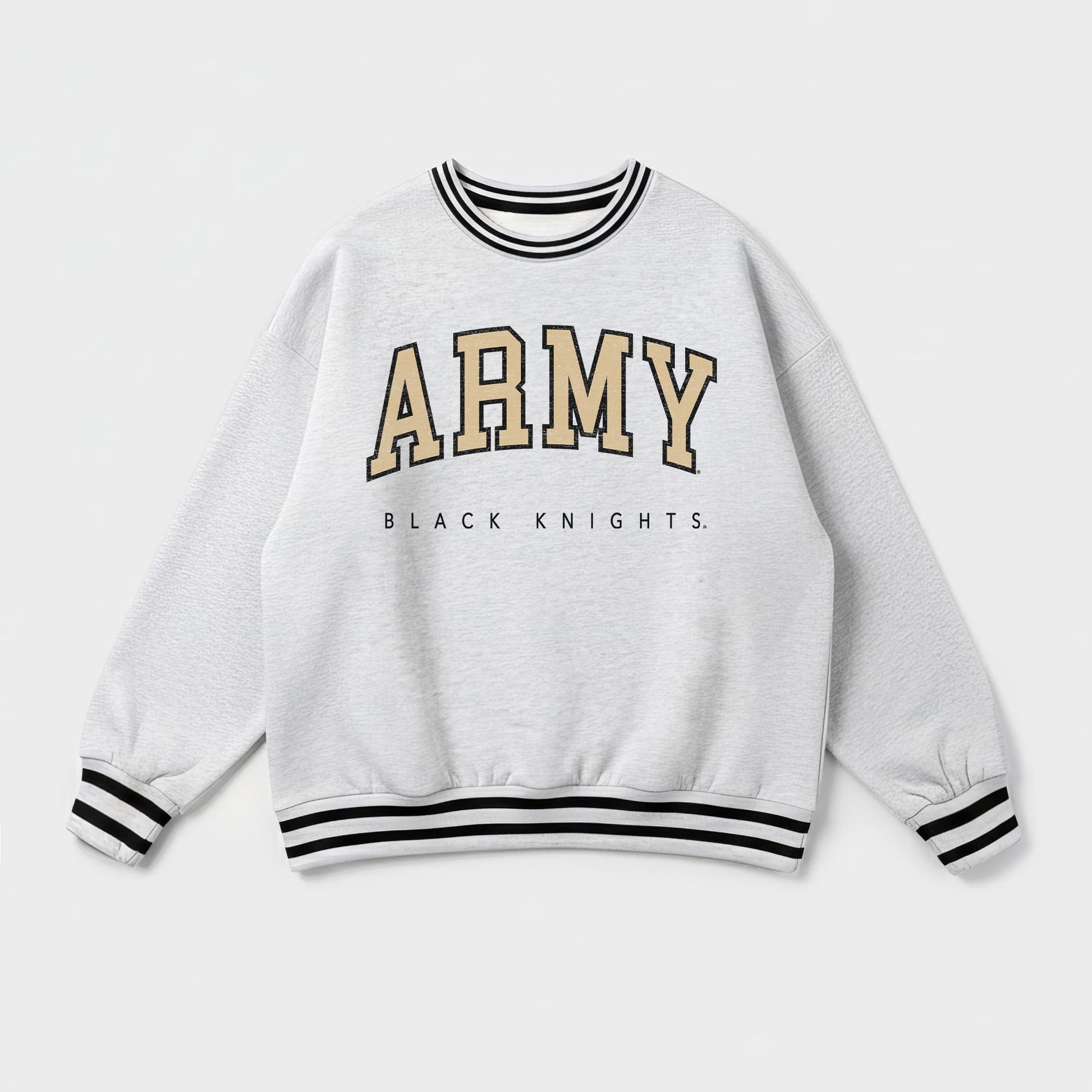ARMY BLACK KNIGHTS EASY ENERGY CREW FLEECE RINGER STRIPE SWEATSHIRT