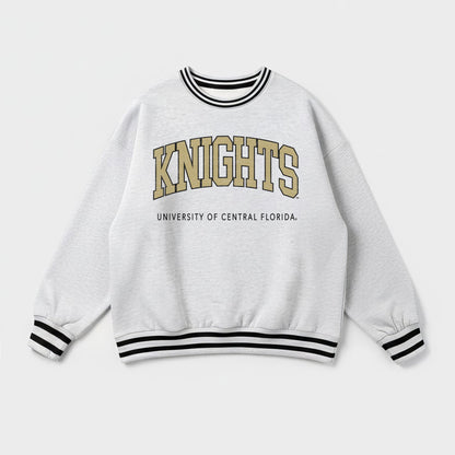 CENTRAL FLORIDA KNIGHTS EASY ENERGY CREW FLEECE RINGER STRIPE SWEATSHIRT