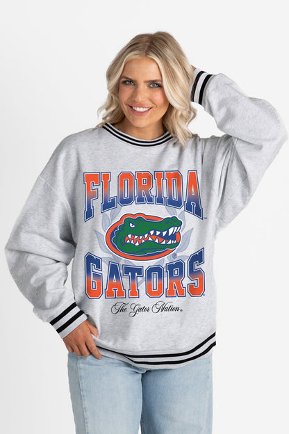 FLORIDA GATORS FADE ROUTE CREW FLEECE RINGER SWEATSHIRT