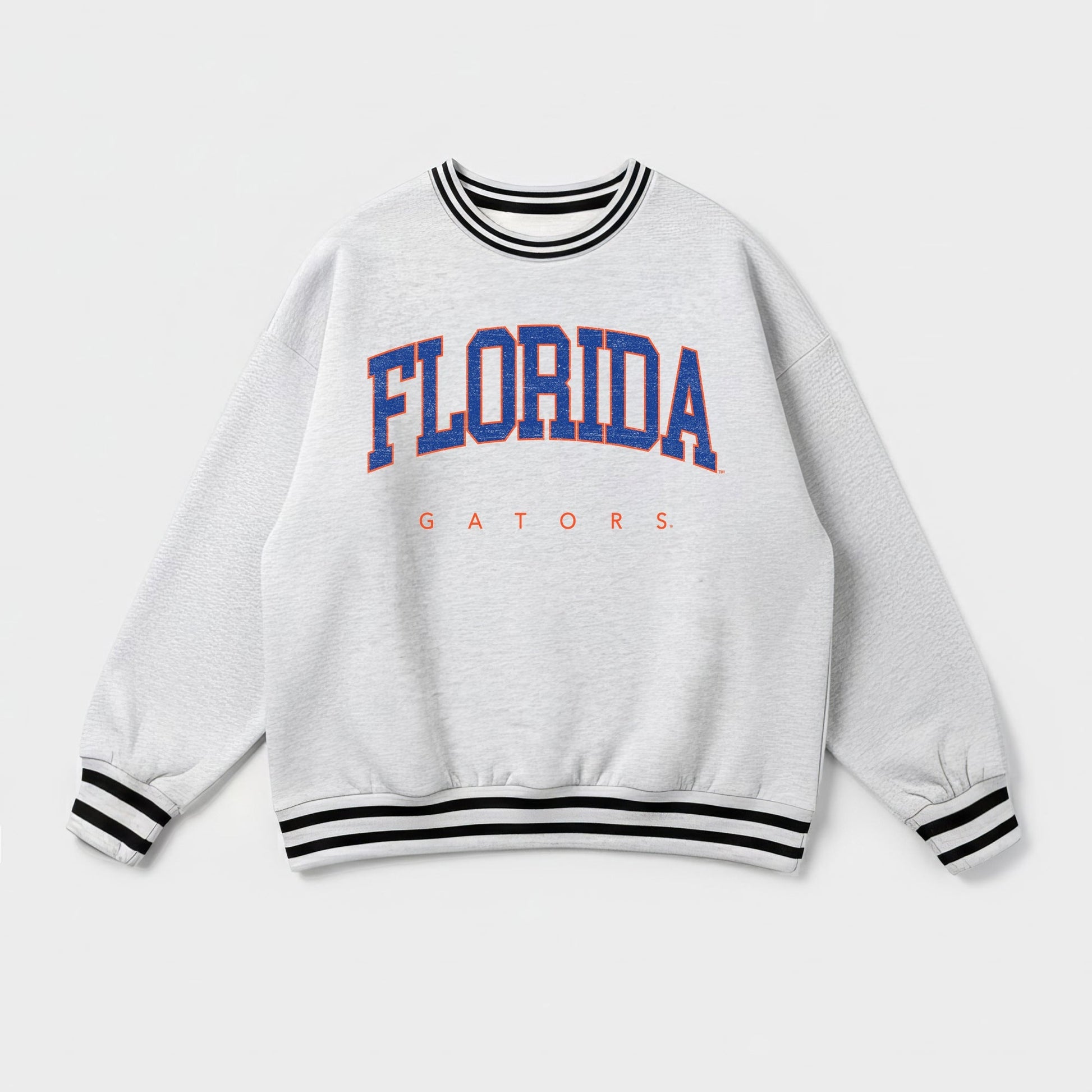 FLORIDA GATORS EASY ENERGY CREW FLEECE RINGER STRIPE SWEATSHIRT
