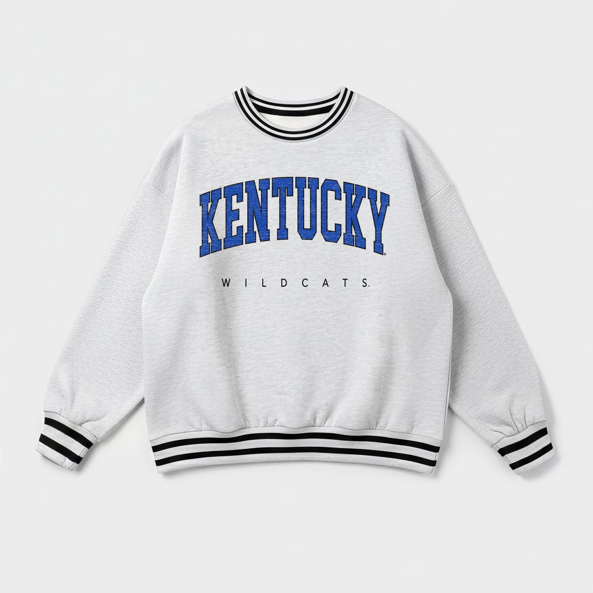 KENTUCKY WILDCATS EASY ENERGY CREW FLEECE RINGER STRIPE SWEATSHIRT