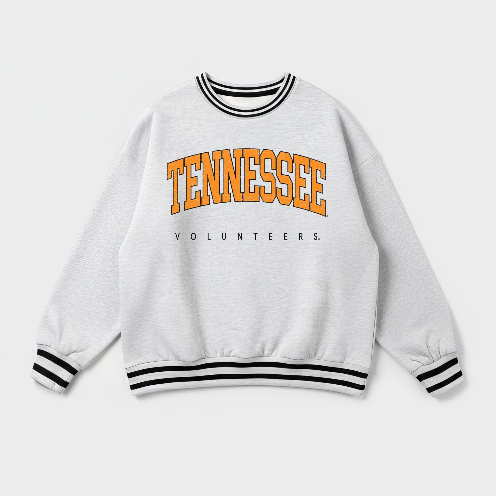 TENNESSEE VOLUNTEERS EASY ENERGY CREW FLEECE RINGER STRIPE SWEATSHIRT