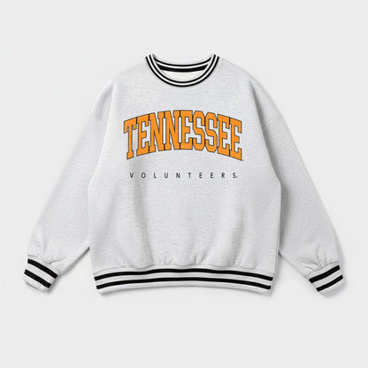 TENNESSEE VOLUNTEERS EASY ENERGY CREW FLEECE RINGER STRIPE SWEATSHIRT
