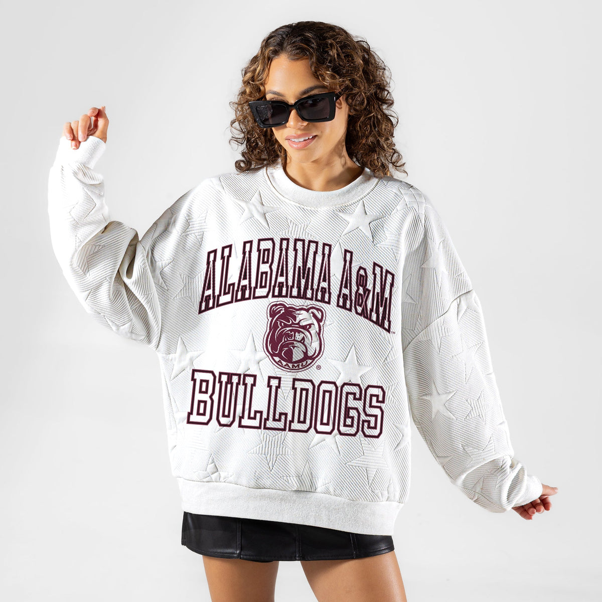 ALABAMA A&M BULLDOGS BIG PLAY ENERGY EMBOSSED STAR CREWNECK