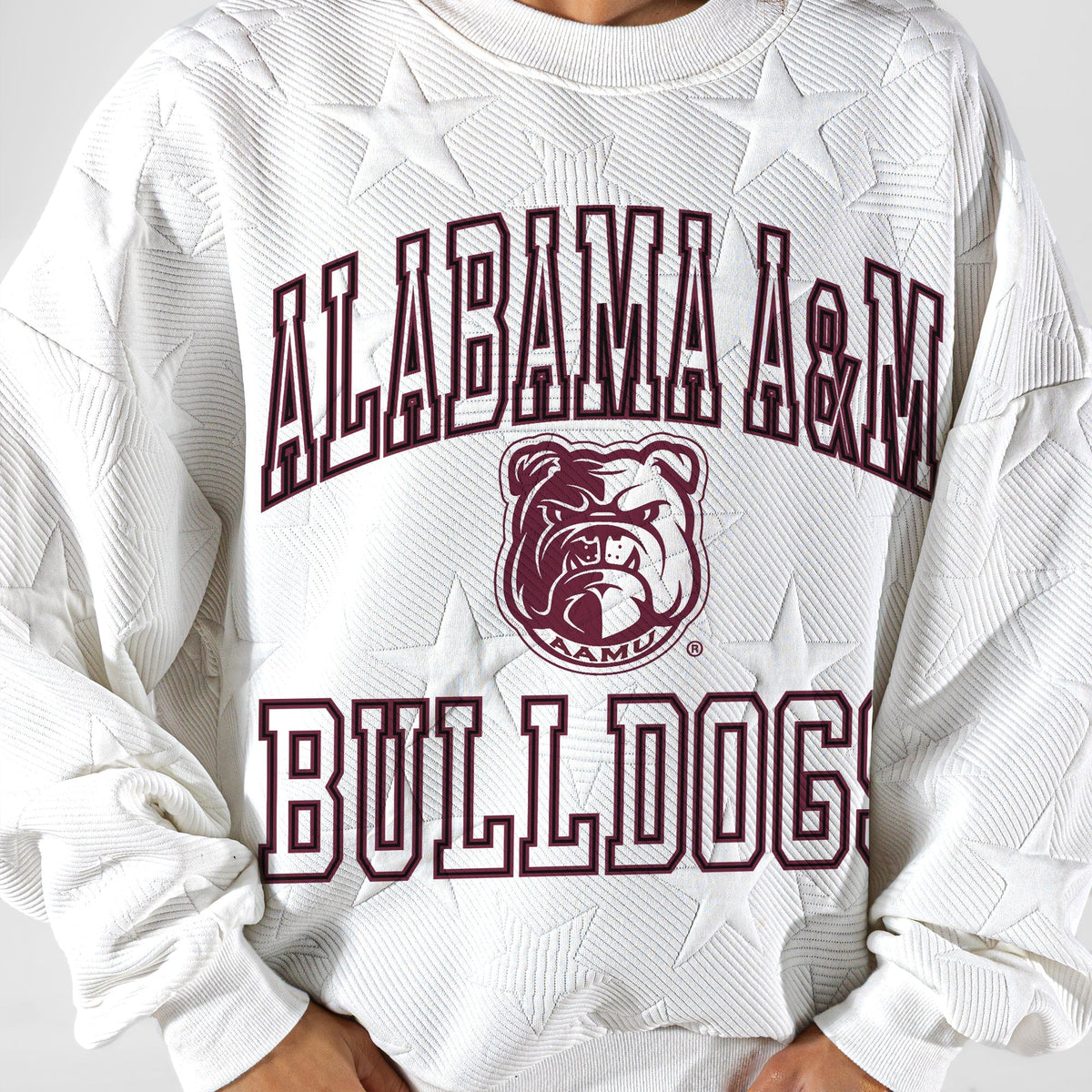 ALABAMA A&M BULLDOGS BIG PLAY ENERGY EMBOSSED STAR CREWNECK