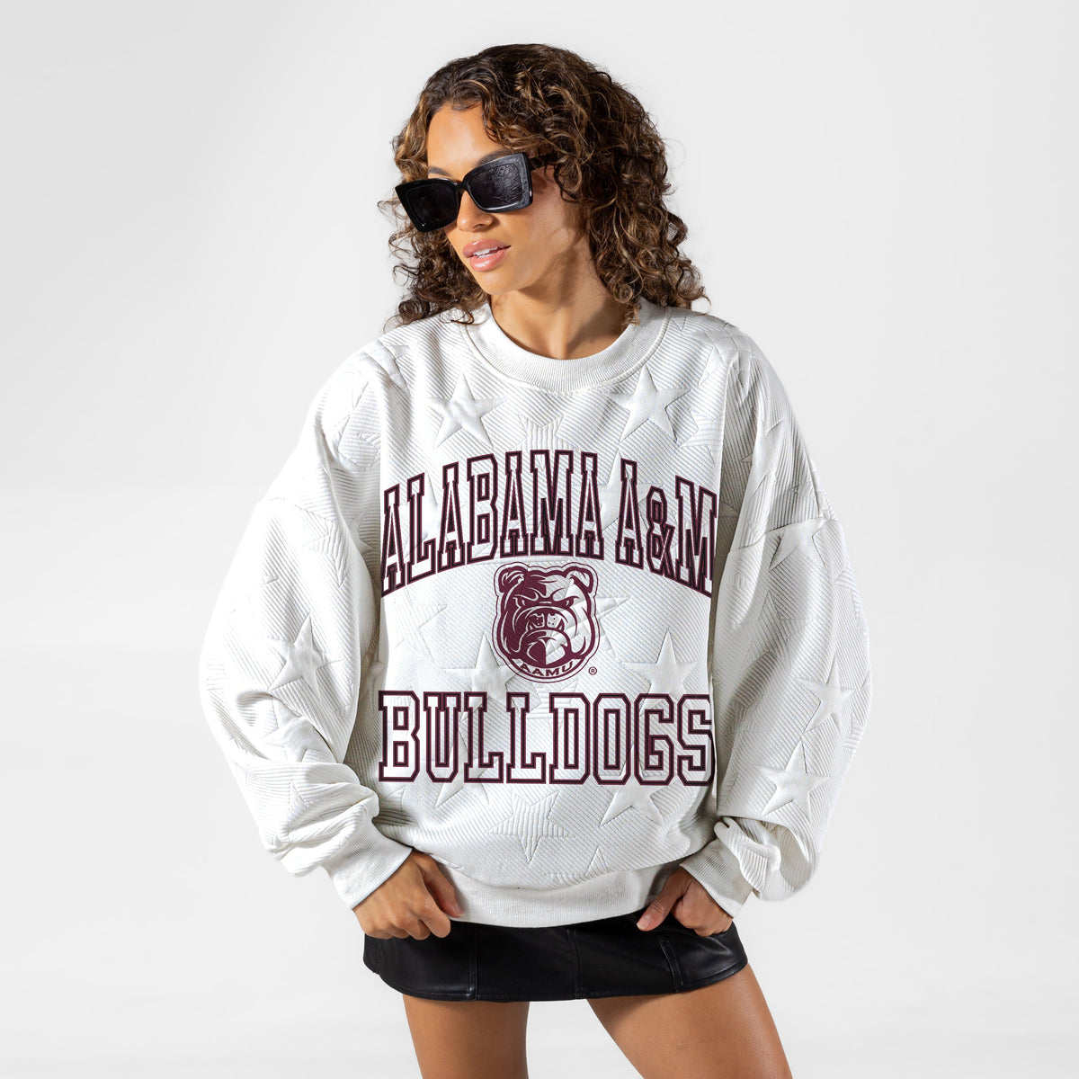 ALABAMA A&M BULLDOGS BIG PLAY ENERGY EMBOSSED STAR CREWNECK