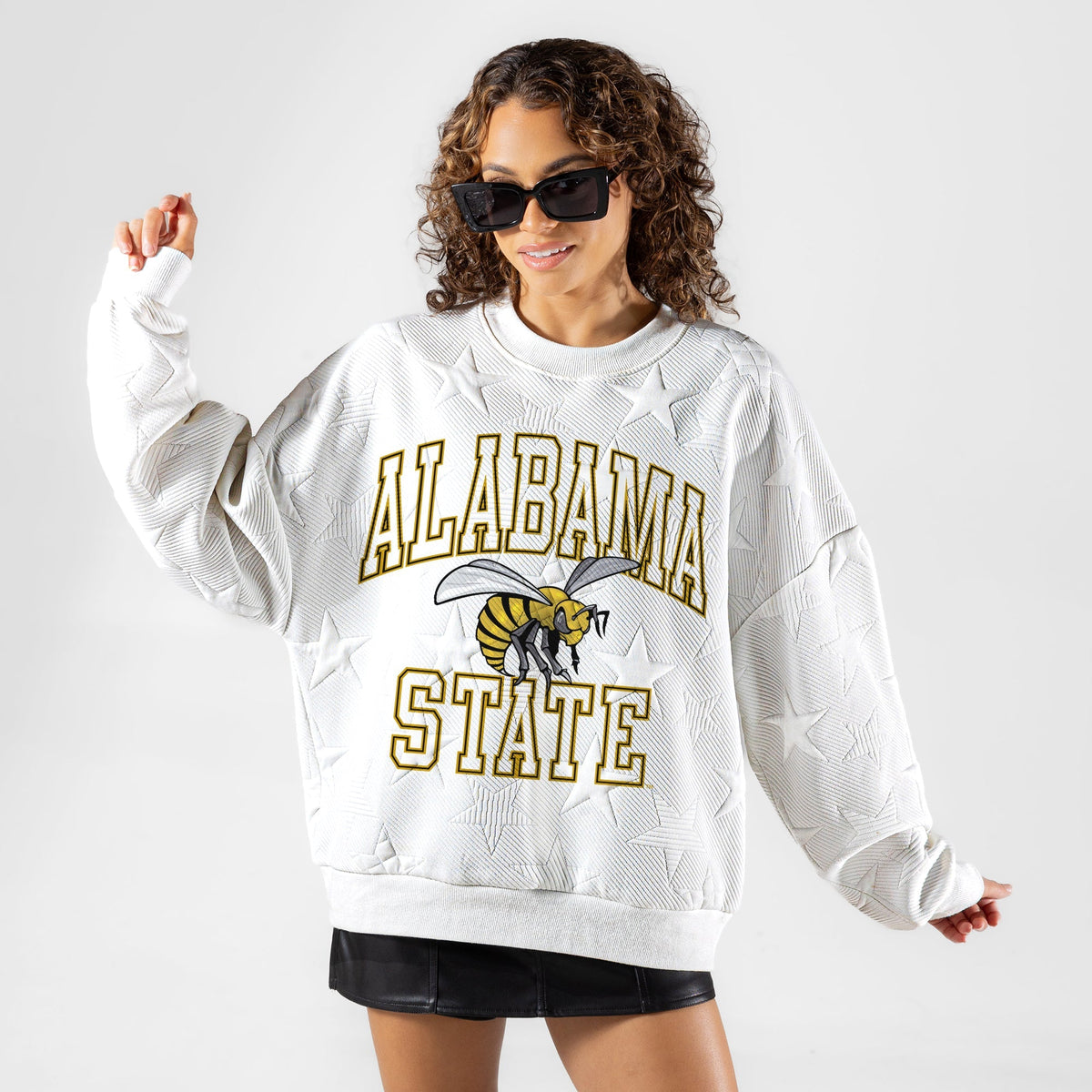 ALABAMA STATE HORNETS BIG PLAY ENERGY EMBOSSED STAR CREWNECK