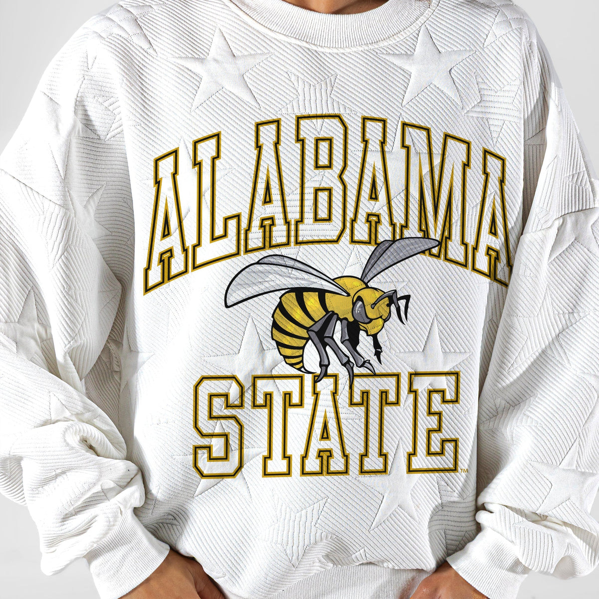 ALABAMA STATE HORNETS BIG PLAY ENERGY EMBOSSED STAR CREWNECK