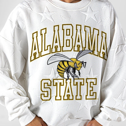 ALABAMA STATE HORNETS BIG PLAY ENERGY EMBOSSED STAR CREWNECK