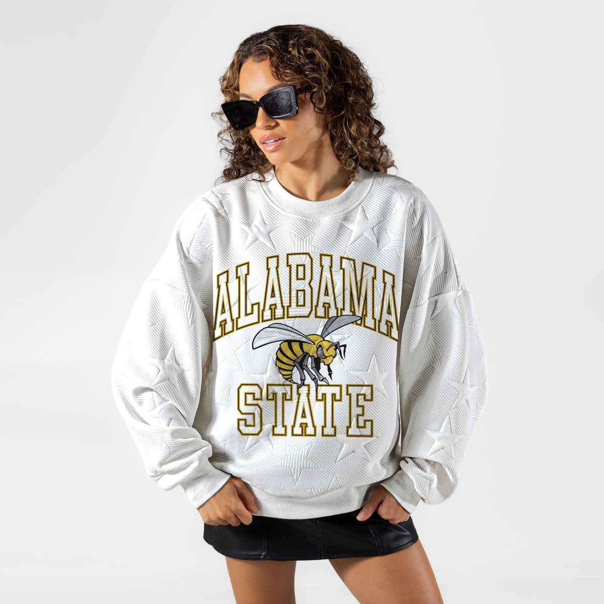 ALABAMA STATE HORNETS BIG PLAY ENERGY EMBOSSED STAR CREWNECK