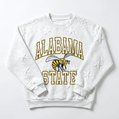 ALABAMA STATE HORNETS BIG PLAY ENERGY EMBOSSED STAR CREWNECK