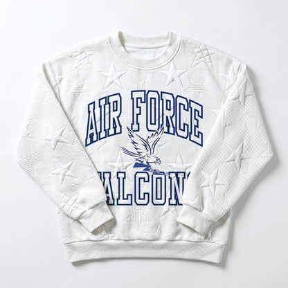 AIR FORCE FALCONS BIG PLAY ENERGY EMBOSSED STAR CREWNECK