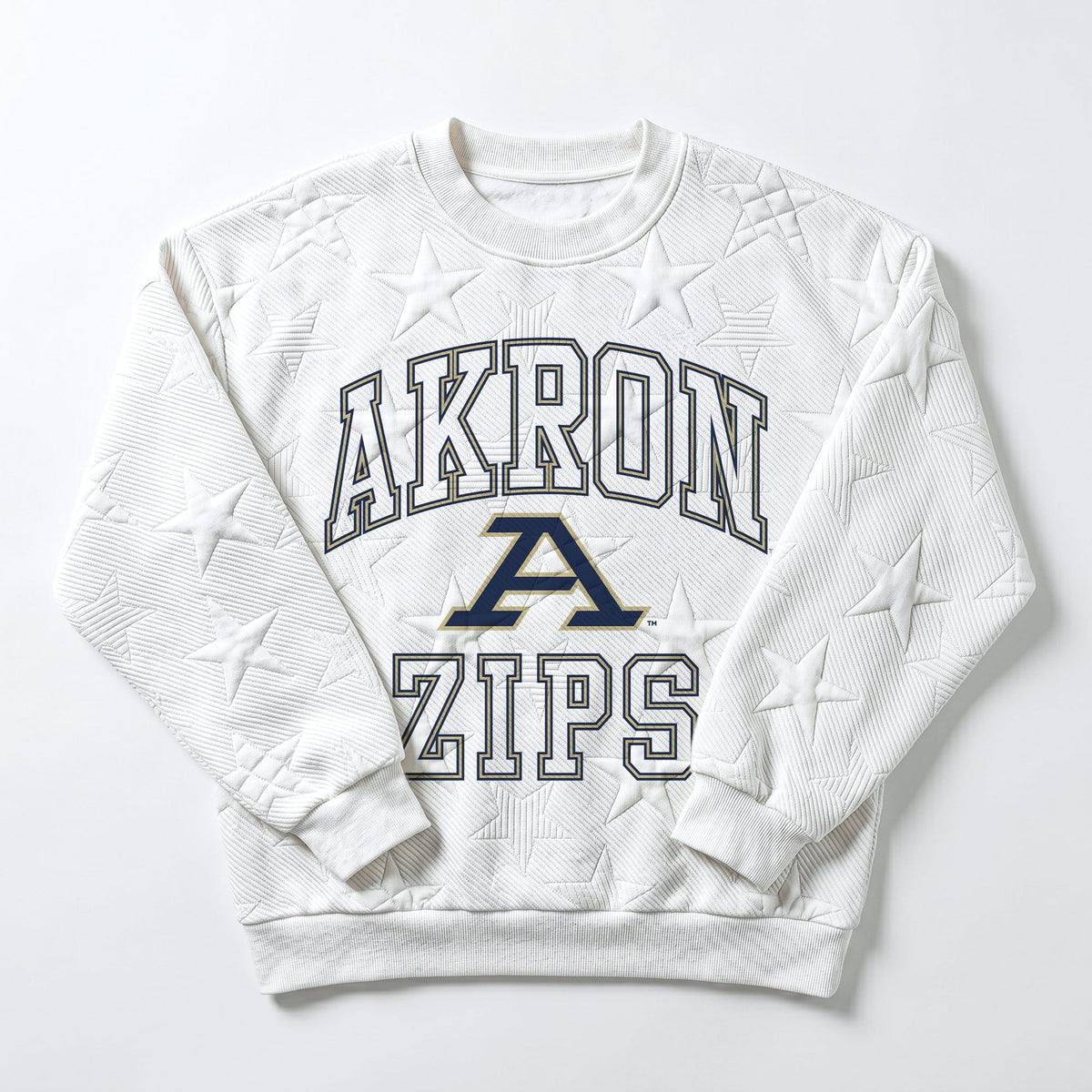 AKRON ZIPS BIG PLAY ENERGY EMBOSSED STAR CREWNECK