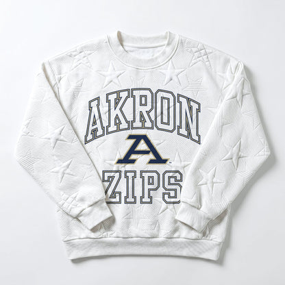 AKRON ZIPS BIG PLAY ENERGY EMBOSSED STAR CREWNECK