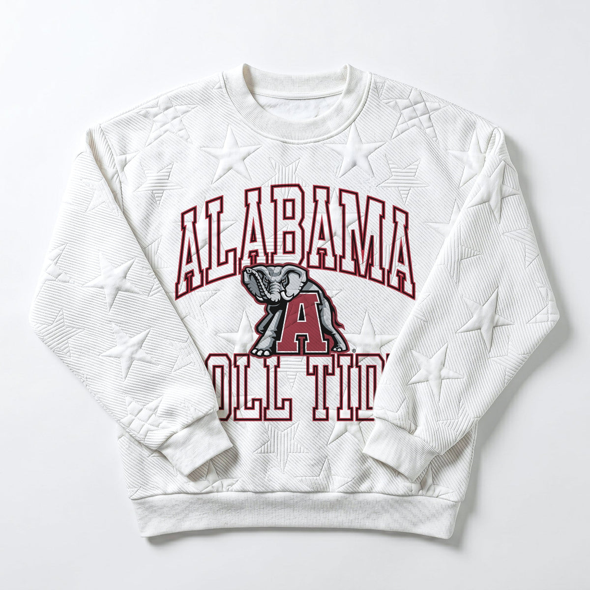 ALABAMA CRIMSON TIDE BIG PLAY ENERGY EMBOSSED STAR CREWNECK