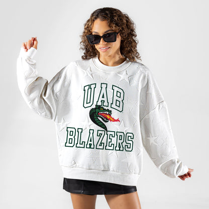 ALABAMA AT BIRMINGHAM BLAZERS BIG PLAY ENERGY EMBOSSED STAR CREWNECK