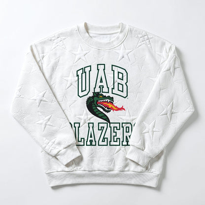 ALABAMA AT BIRMINGHAM BLAZERS BIG PLAY ENERGY EMBOSSED STAR CREWNECK