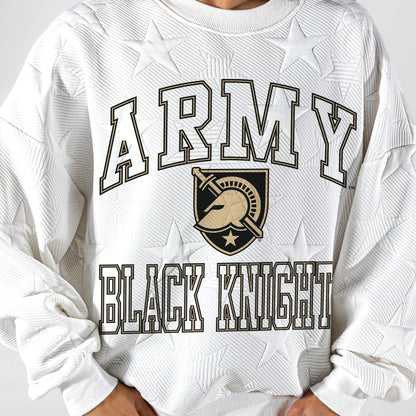 ARMY BLACK KNIGHTS BIG PLAY ENERGY EMBOSSED STAR CREWNECK