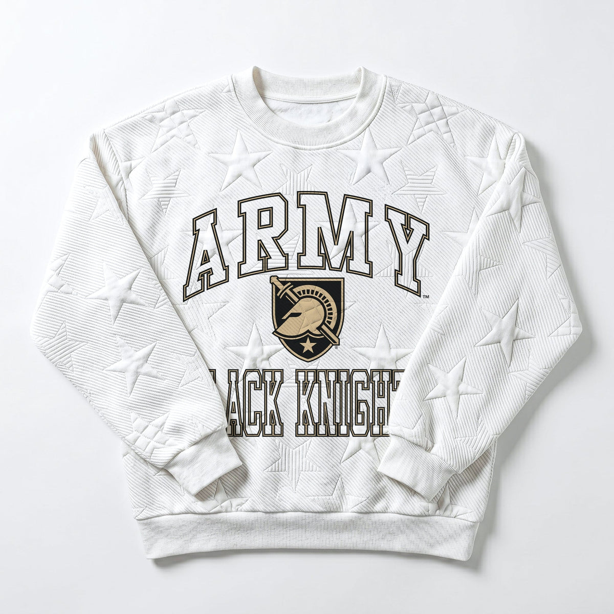 ARMY BLACK KNIGHTS BIG PLAY ENERGY EMBOSSED STAR CREWNECK