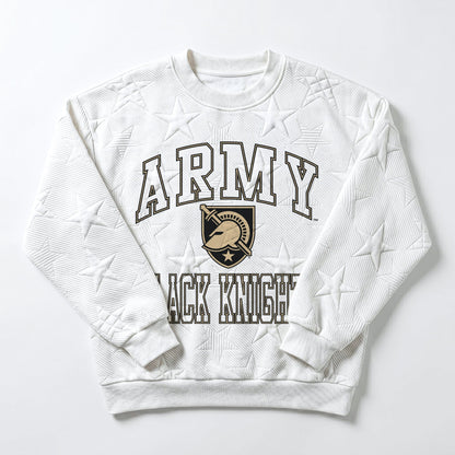 ARMY BLACK KNIGHTS BIG PLAY ENERGY EMBOSSED STAR CREWNECK