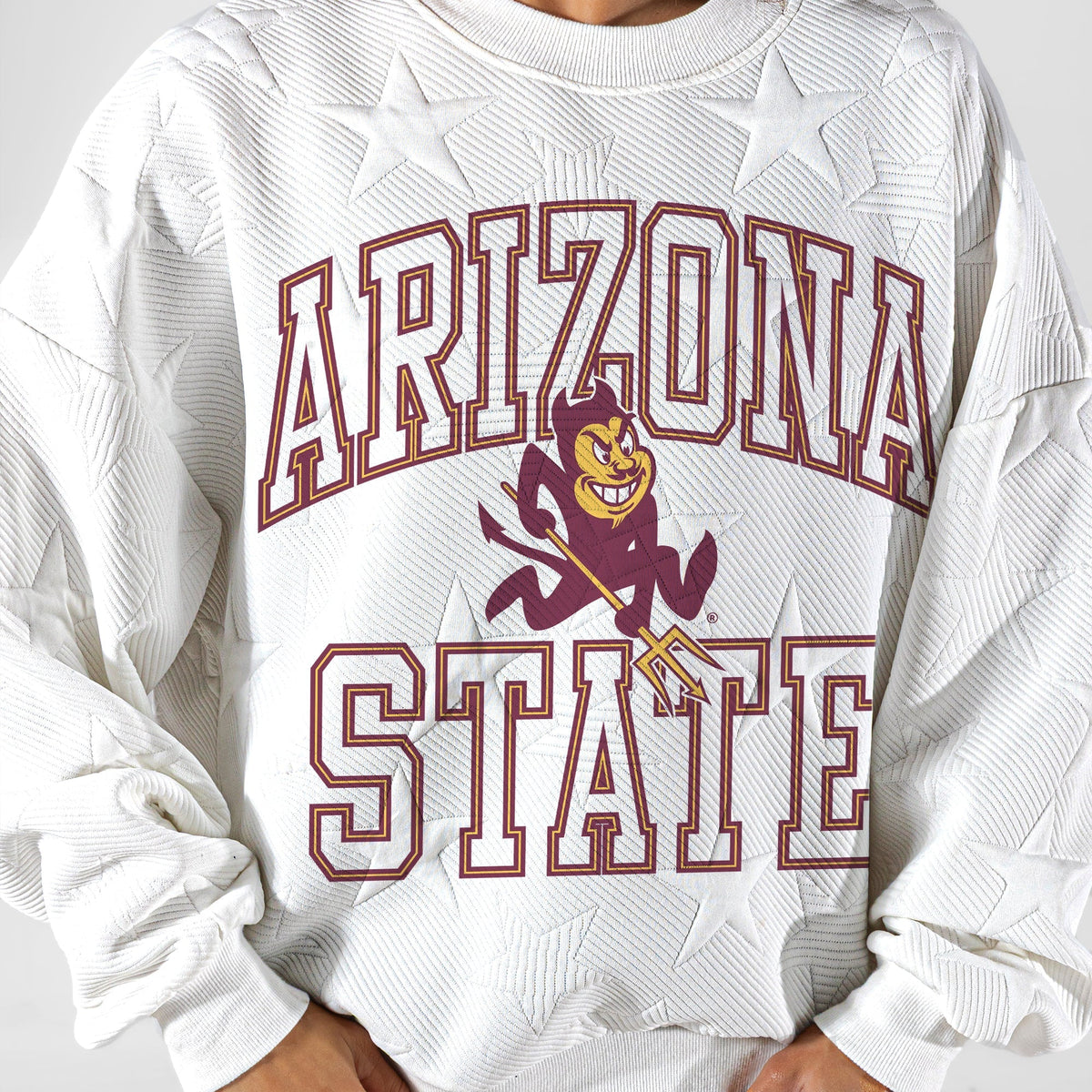 ARIZONA STATE SUN DEVILS BIG PLAY ENERGY EMBOSSED STAR CREWNECK