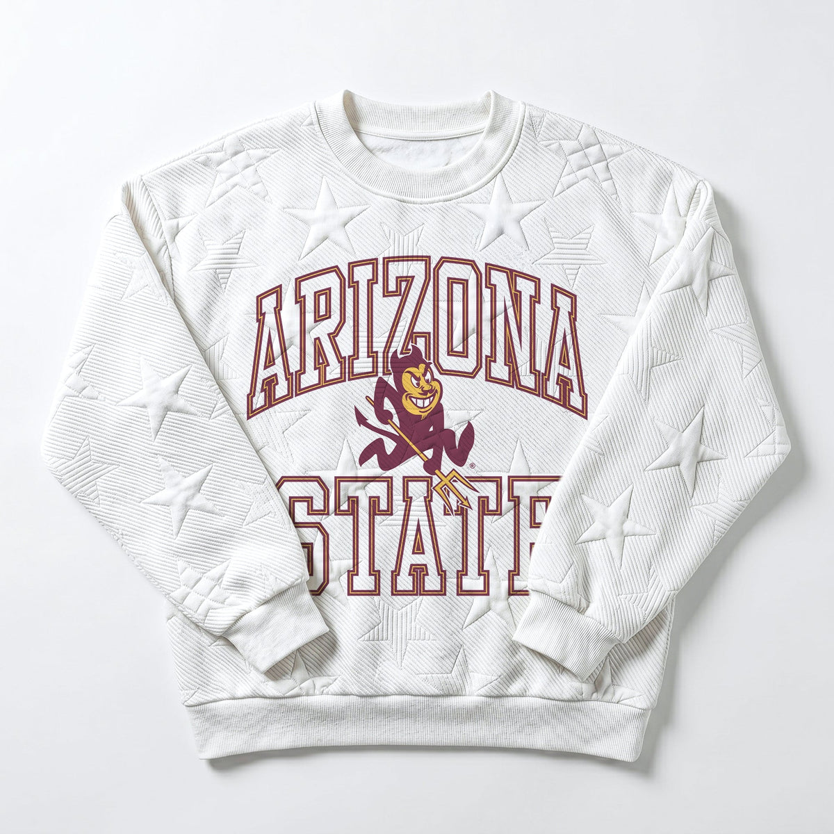 ARIZONA STATE SUN DEVILS BIG PLAY ENERGY EMBOSSED STAR CREWNECK
