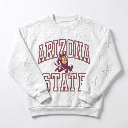 ARIZONA STATE SUN DEVILS BIG PLAY ENERGY EMBOSSED STAR CREWNECK