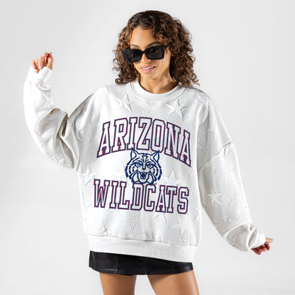 ARIZONA WILDCATS BIG PLAY ENERGY EMBOSSED STAR CREWNECK