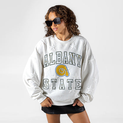 ALBANY STATE GOLDEN RAMS BIG PLAY ENERGY EMBOSSED STAR CREWNECK