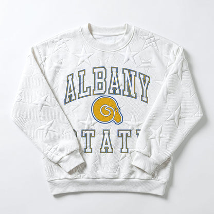 ALBANY STATE GOLDEN RAMS BIG PLAY ENERGY EMBOSSED STAR CREWNECK