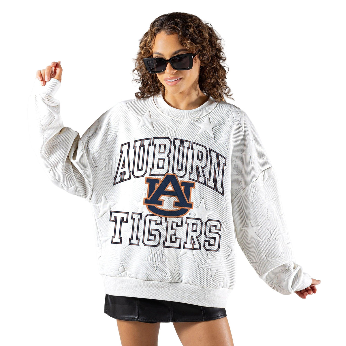 AUBURN TIGERS BIG PLAY ENERGY EMBOSSED STAR CREWNECK