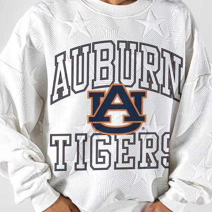 AUBURN TIGERS BIG PLAY ENERGY EMBOSSED STAR CREWNECK