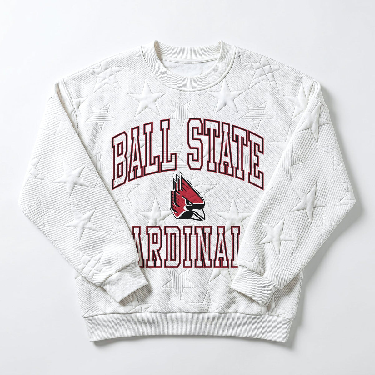 BALL STATE CARDINALS BIG PLAY ENERGY EMBOSSED STAR CREWNECK