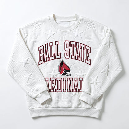 BALL STATE CARDINALS BIG PLAY ENERGY EMBOSSED STAR CREWNECK