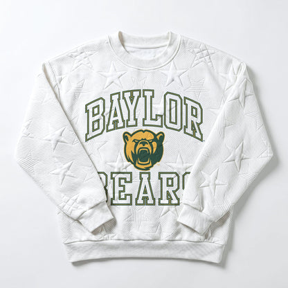 BAYLOR BEARS BIG PLAY ENERGY EMBOSSED STAR CREWNECK