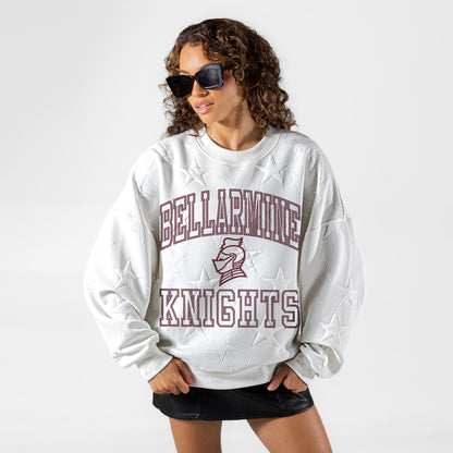 BELLARMINE KNIGHTS BIG PLAY ENERGY EMBOSSED STAR CREWNECK