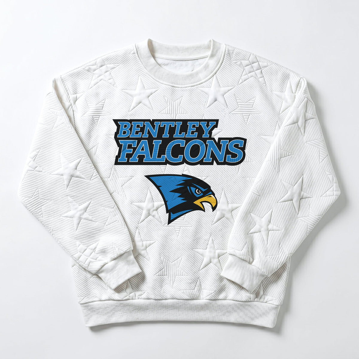 BENTLEY FALCONS BIG PLAY ENERGY EMBOSSED STAR CREWNECK