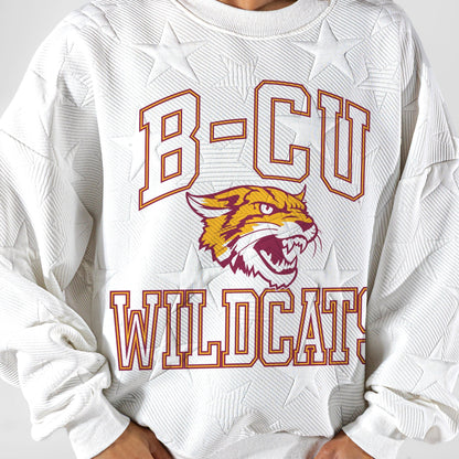 BETHUNE-COOKMAN WILDCATS BIG PLAY ENERGY EMBOSSED STAR CREWNECK