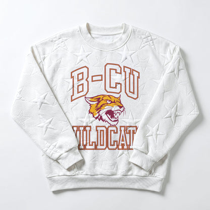 BETHUNE-COOKMAN WILDCATS BIG PLAY ENERGY EMBOSSED STAR CREWNECK