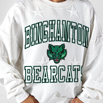 BINGHAMTON BEARCATS BIG PLAY ENERGY EMBOSSED STAR CREWNECK