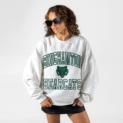 BINGHAMTON BEARCATS BIG PLAY ENERGY EMBOSSED STAR CREWNECK