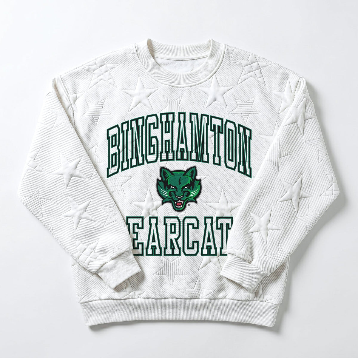 BINGHAMTON BEARCATS BIG PLAY ENERGY EMBOSSED STAR CREWNECK