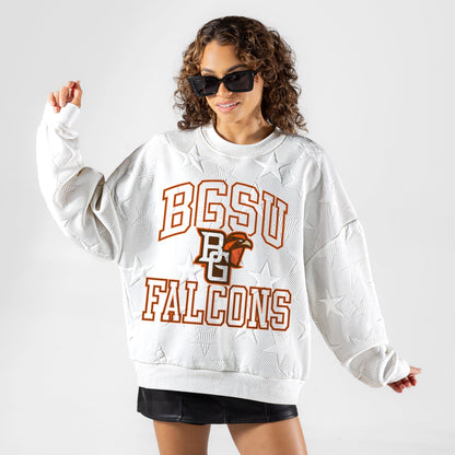 BOWLING GREEN FALCONS BIG PLAY ENERGY EMBOSSED STAR CREWNECK